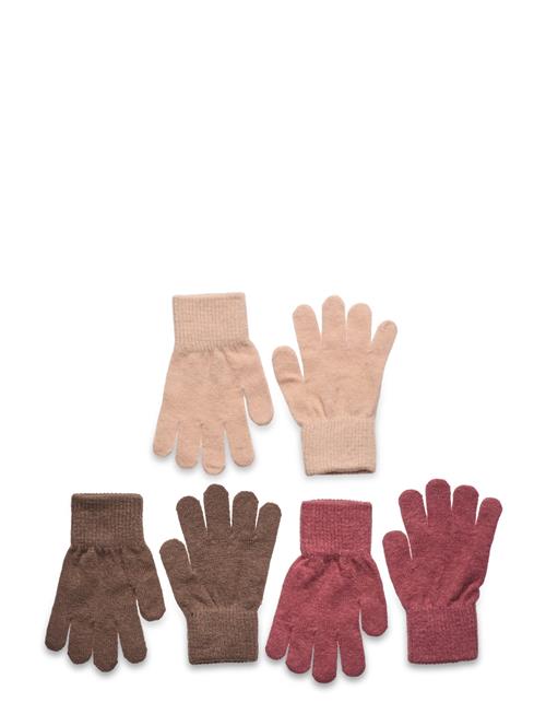 Minymo Magic Gloves Knit 3-Pack Minymo Pink