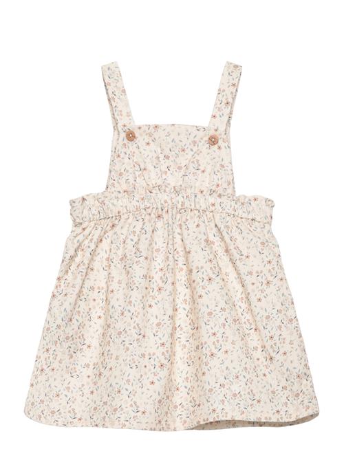 Mango Floral Cotton Pinafore Dress Mango Beige