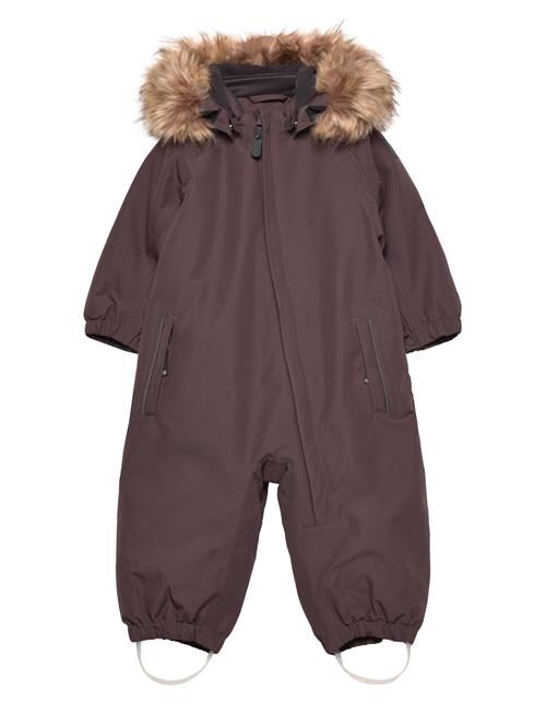 Coverall W. Fake Fur Color Kids Purple