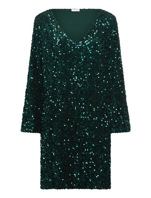 Vifaith V-Neck L/S Sequin Dress/Vol Vila Green