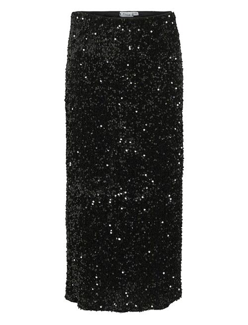 Vifaith Hw Midi Sequin Skirt/Vol Vila Black