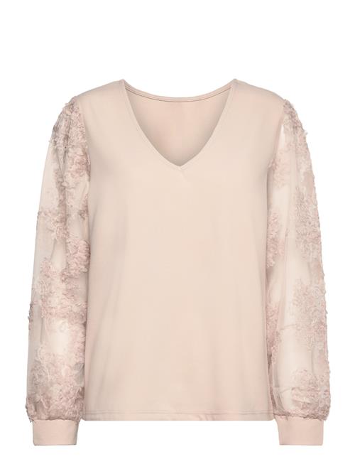 Vero Moda Vmemmaly Ls V- Neck 2-Way Top Jrs Ga Vero Moda Cream