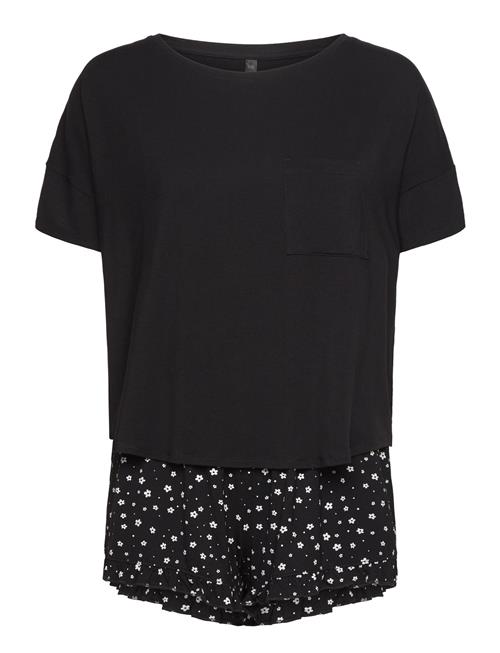 Pj Short Loosefit Flowers Hunkemöller Black