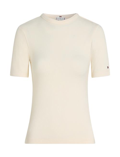 Tommy Hilfiger 5X2 Rib C-Nk Ss Tommy Hilfiger Cream