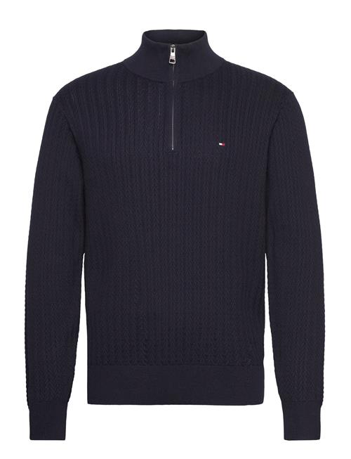 Herringb Structure Zip Mock Tommy Hilfiger Navy