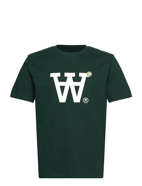 Double A by Wood Wood Wwace Big Logo & Badge T-Shirt Double A By Wood Wood Green