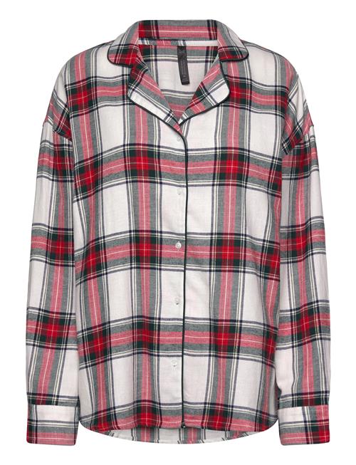 Hunkemöller Twill Long-Sleeved Pyjama Top Hunkemöller Red