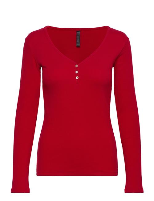 Hunkemöller Long-Sleeved Pyjama Top Hunkemöller Red