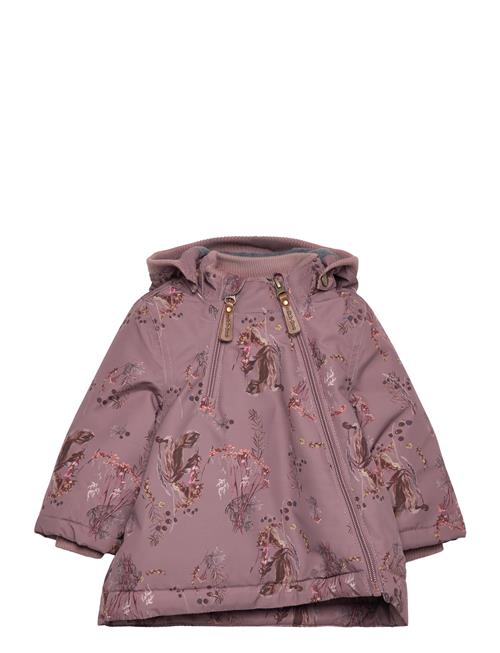 mikk-line Polyester Baby Jacket - Aop Mikk-line Purple