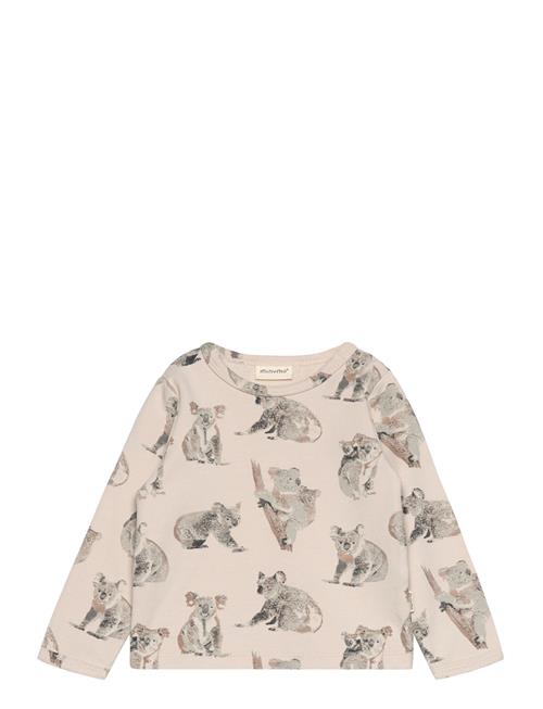 Minymo T-Shirt Ls Aop Sweat Minymo Cream