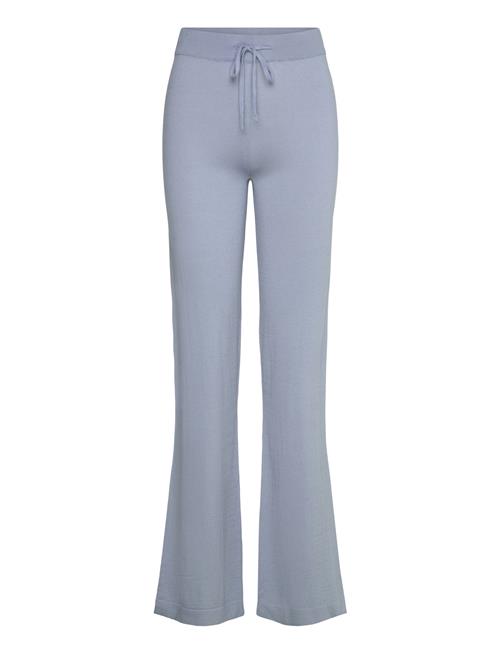 Davida Cashmere Fine Knit Flared Pants Davida Cashmere Blue