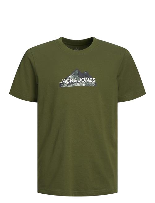 Jack & Jones Jcomountain Logo Tee Ss Crew Neck Sn Jnr Jack & J S Green