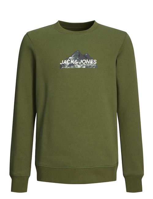 Jack & Jones Jcomountain Logo Sweat Crew Neck Sn Jnr Jack & J S Green