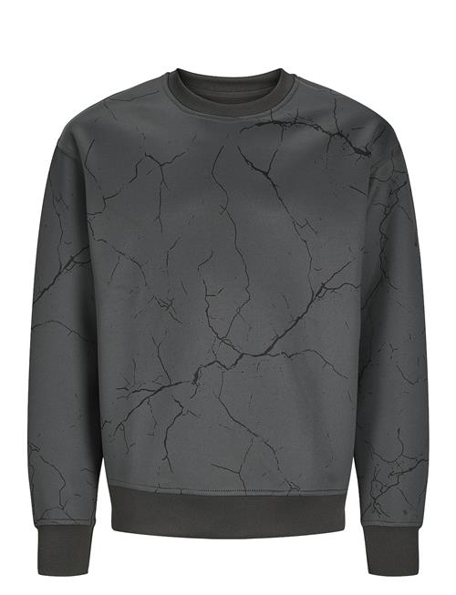 Jack & Jones Jjkey Sporty Loose Aop Sweat Crew Ln Jnr Jack & J S Grey