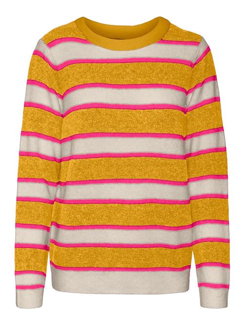 VERO MODA Pullover 'PLAZA'  beige / sennep / pink