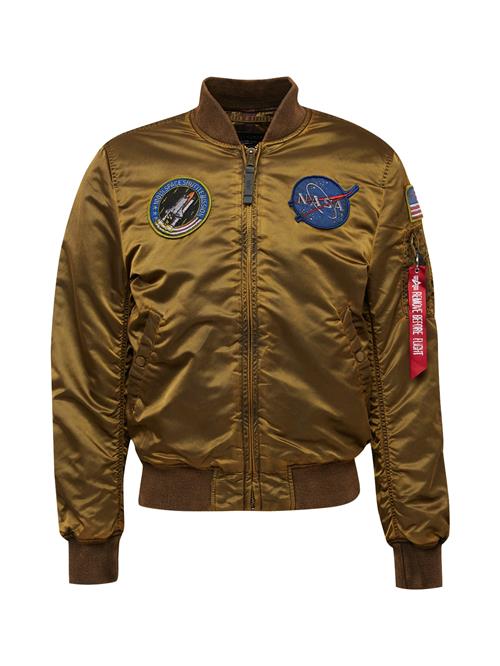 ALPHA INDUSTRIES Overgangsjakke 'MA-1 VF NASA'  blå / umbra / rød / hvid