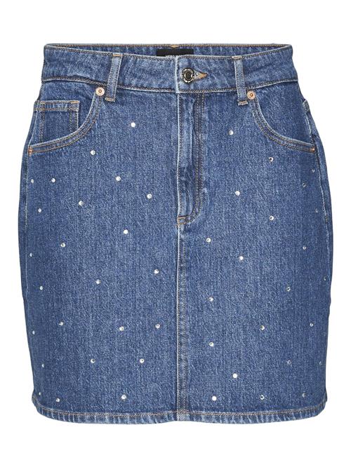 VERO MODA Nederdel 'TESSA'  blå / blue denim / hvid