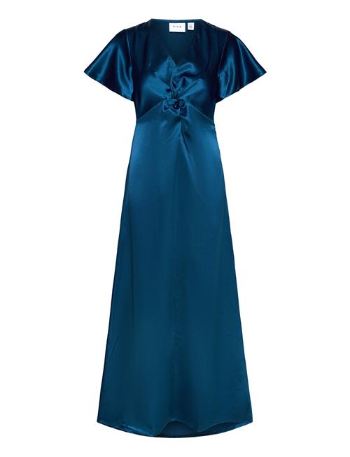 Vila Visittas V-Neck S/S Maxi Dress - Noos Vila Blue