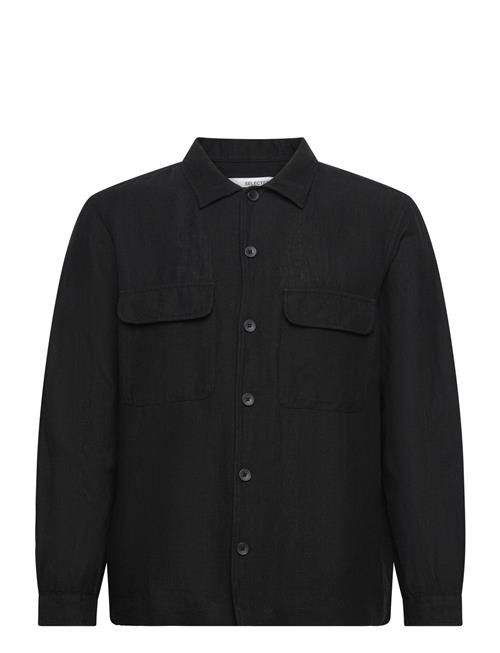 Selected Homme Slhmads-Linen Overshirt Ls Noos Selected Homme Black