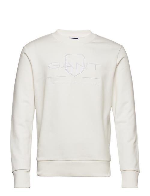 GANT Reg Tonal Shield C-Neck Sweat GANT White