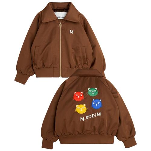 Mini Rodini Cool Cats Ansøgning Bomber Jakke Brown | Brun | 140/146 cm