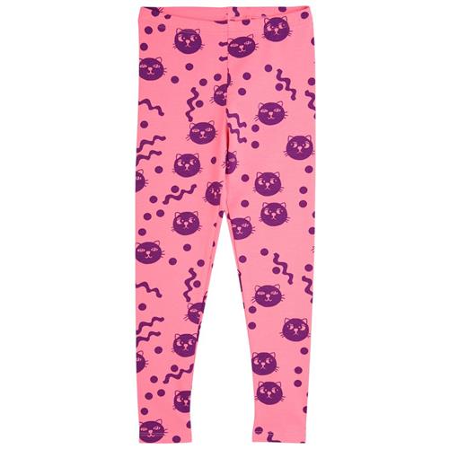 Mini Rodini Squiggly Cats Pink Leggings | Lyserød | 128/134 cm