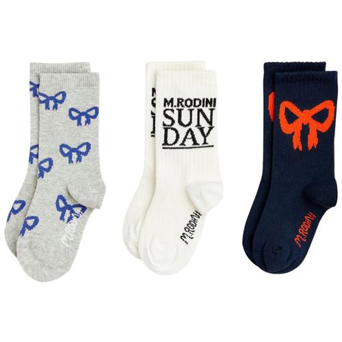 Mini Rodini Bow 3-pak Sokker Multi 20-23 EU  Hvid  20-23 EU  Unisex