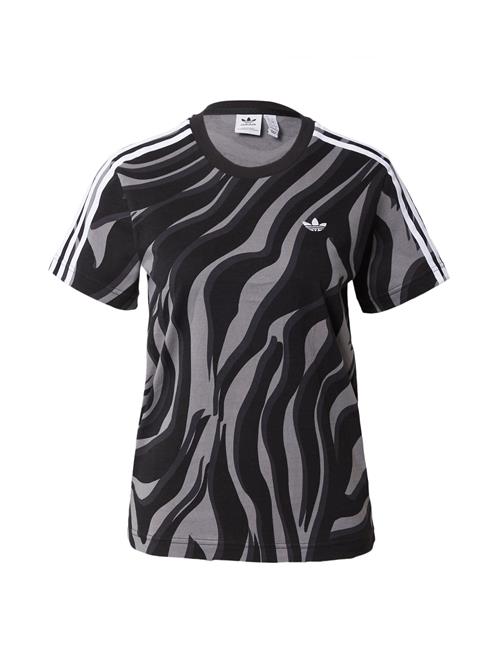 ADIDAS ORIGINALS Shirts 'Abstract Allover Animal Print'  grå / mørkegrå / sort / hvid