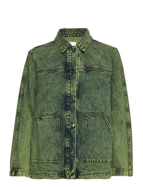 Hosbjerg Leah Acid Denim Jacket Hosbjerg Green