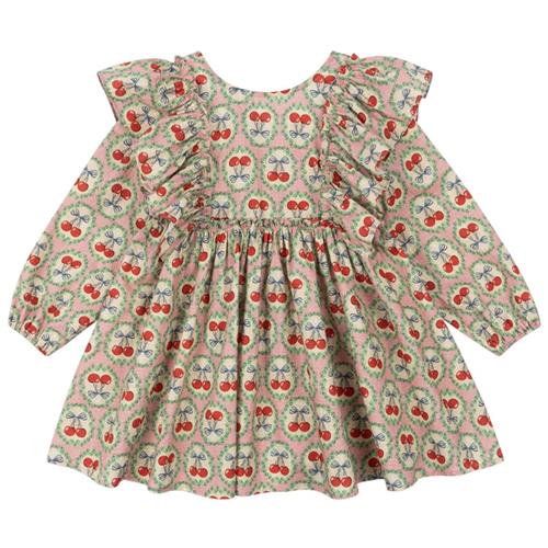 Konges Sløjd Evia Ls Bow Dress Gots - Cherry Bow | Lyserød | 2 years