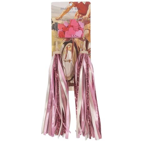 Konges Sløjd Bicycle Streamers And Beads Pink Glitter | Lyserød | 01