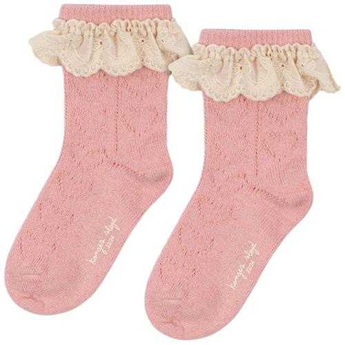 Konges Sløjd Wool Pointelle Socks Rose | Lyserød | 29-32 EU