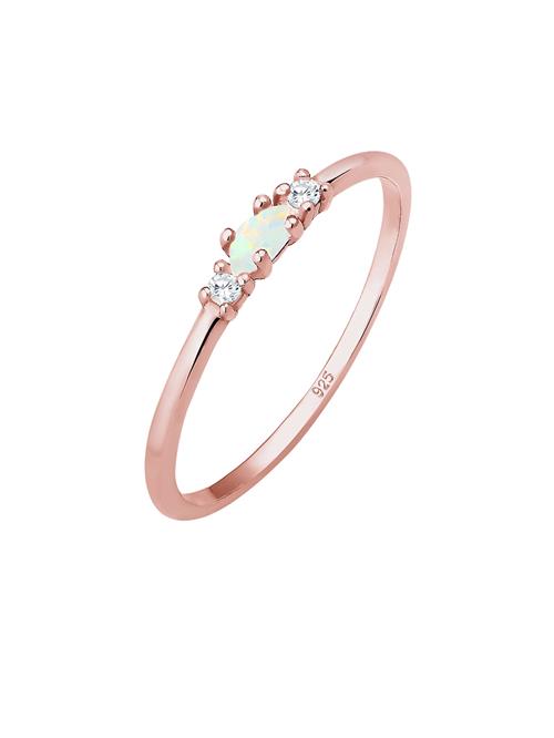 ELLI Ring  opal / rosa guld / transparent