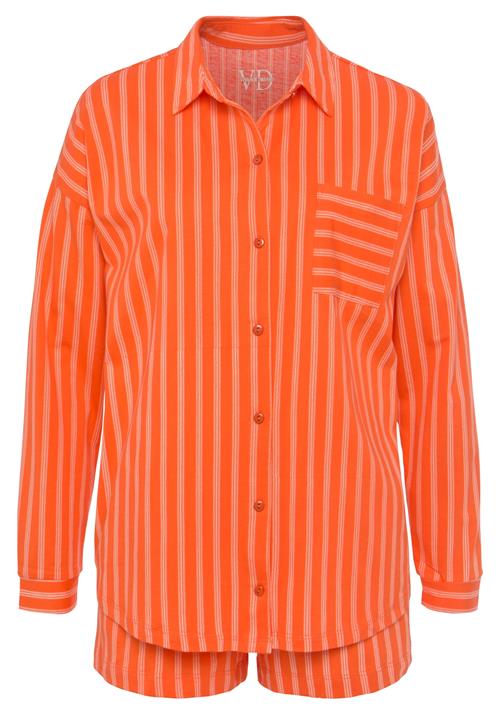 VIVANCE Pyjamas  orange / hvid