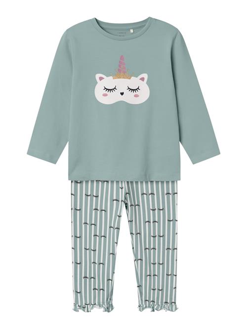 NAME IT Nattøj 'NMFRANDA'  mint / lys pink / sort / hvid