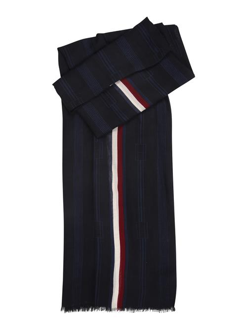 TOMMY HILFIGER Sjal 'ESSENTIAL'  navy / safir / carminrød / hvid