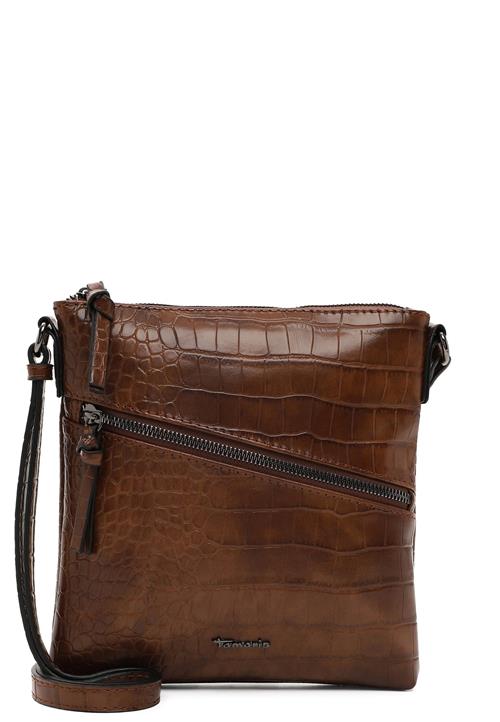 Tamaris Skuldertaske ' TAS Alessia Kroko '  cognac