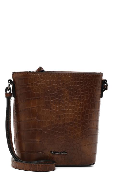 Tamaris Skuldertaske ' TAS Alessia Kroko '  cognac