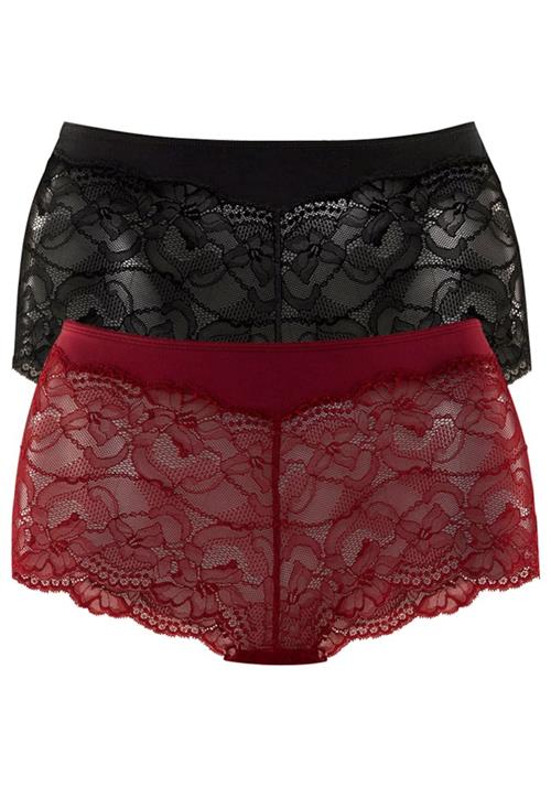 VIVANCE Panty  mørkerød / sort