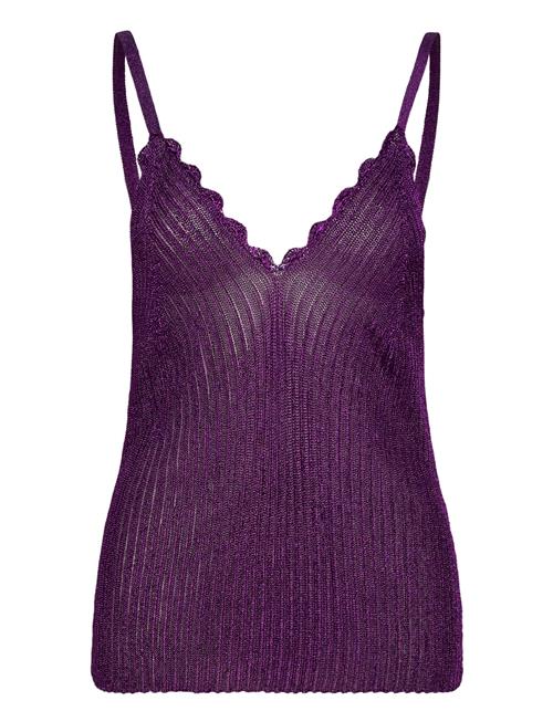 Ganni Metallic Knit Ganni Purple