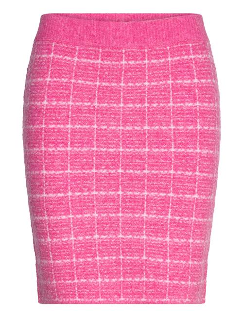 Viaudrey Check Knit Skirt /Ka Vila Pink