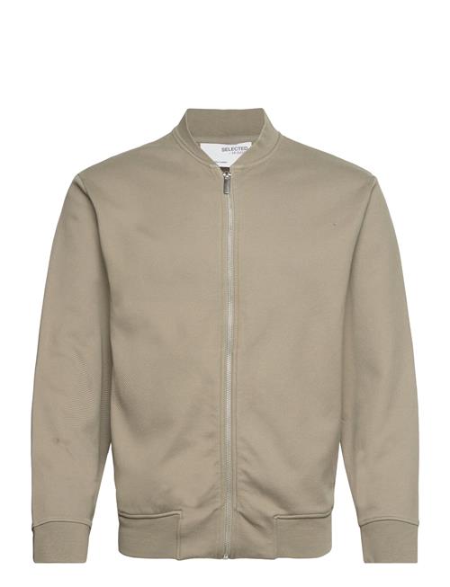 Selected Homme Slhmack Sweat Bomber Ls Noos Selected Homme Beige