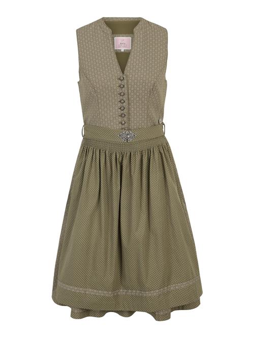 MARJO Dirndl 'Karina'  beige / oliven / sølv