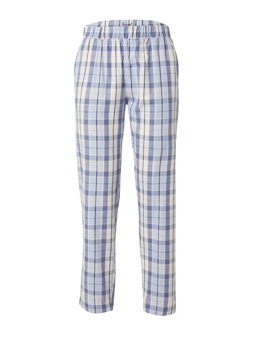 TRIUMPH Pyjamasbukser 'Flannel 01'  creme / lyseblå