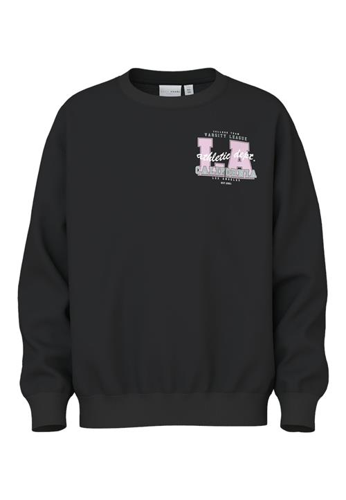 NAME IT Sweatshirt 'NKFVILOUI'  lyserød / sort / hvid