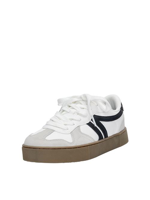 Pull&Bear Sneaker low  lysegrå / sort / hvid