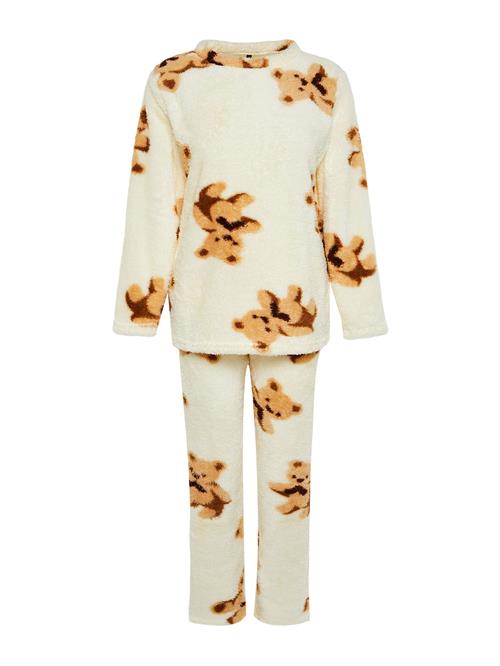 Trendyol Pyjamas  lysebeige / brun / brokade