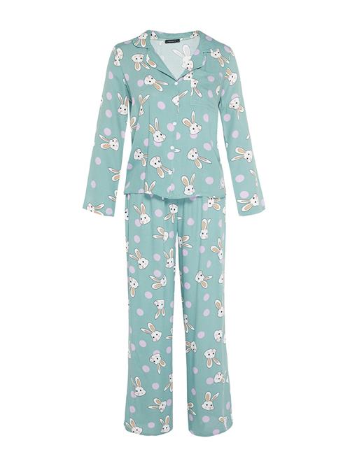 Trendyol Pyjamas  beige / mint / orkidee / hvid