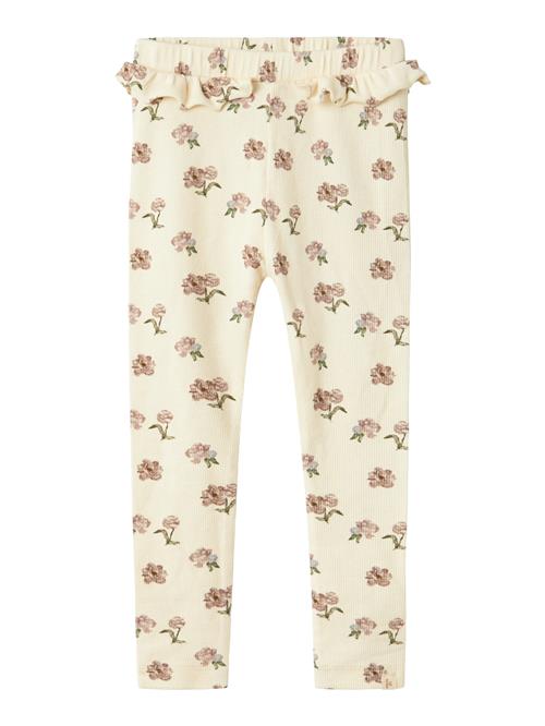 Lil'Atelier Leggings  creme / mørkegrøn / rosé