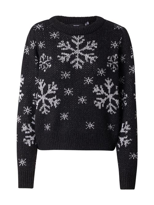 VERO MODA Pullover 'VMSNOWY FROST'  sort / hvid